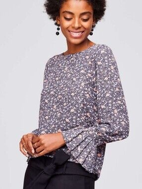 Loft Pleated Cuff Blouse